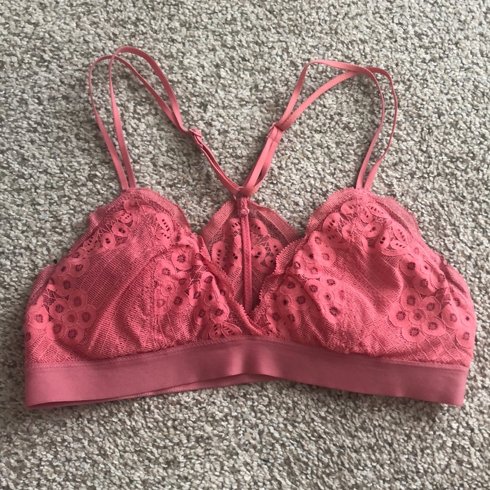Aerie Pink Triangle Bralette